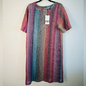 Zara Vibrant Striped Midi Dress